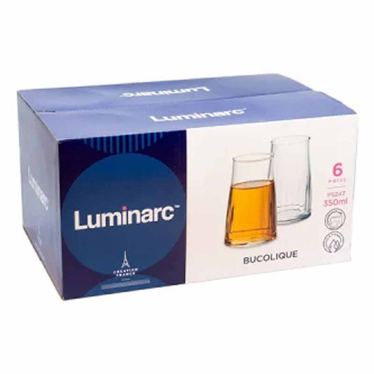 Vaso Vidrio X6pcs Bucolique 350cc Luminarc