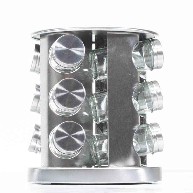 Especiero Giratorio de Acero Inoxidable x12 Frascos - Organización Cocina