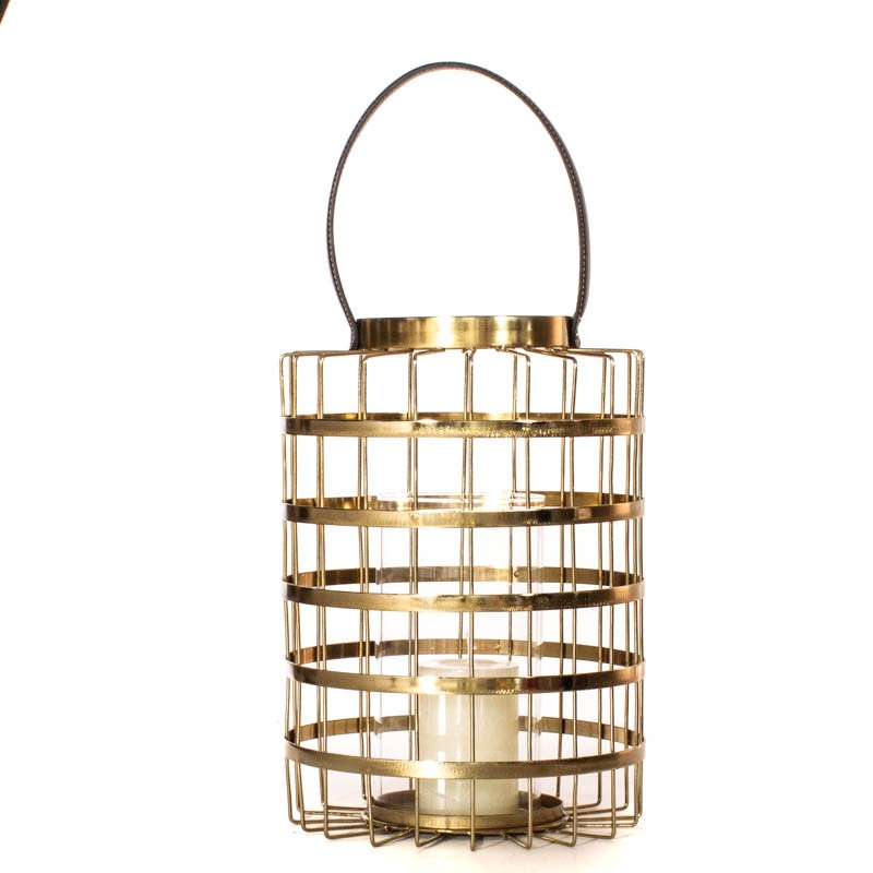 Fanal Large Tubo Metal y Vidrio 35cm