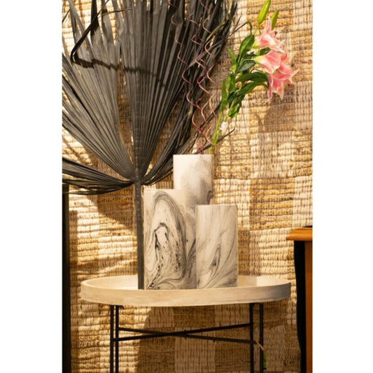 FLORERO VIDRIO MARMOLADO CH 12X25 CM 1225WB 1159