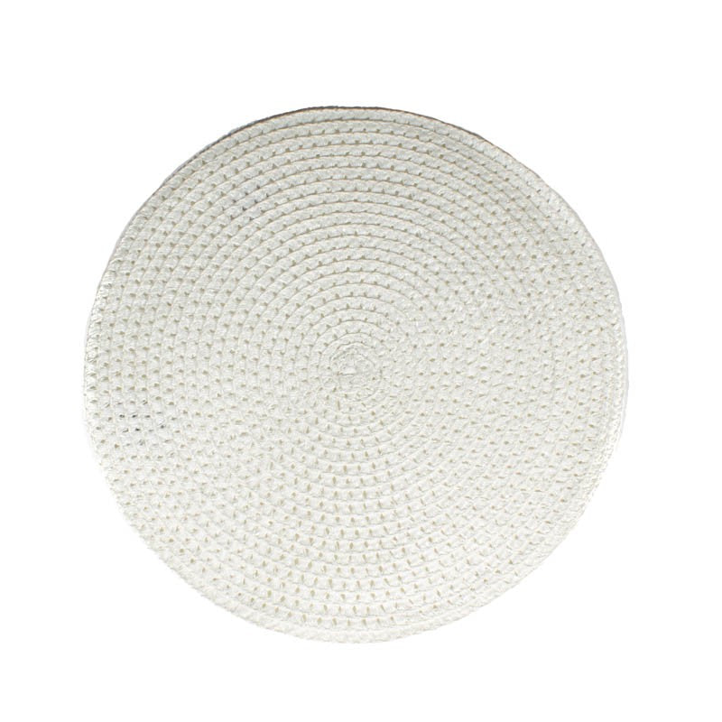 Individual De Mesa Blanco Redondo x1 37cm 22216-1