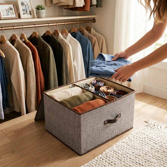 Organizador X1pcs Con Tapa 35x25x16cm 2 Divisorios - vista 2