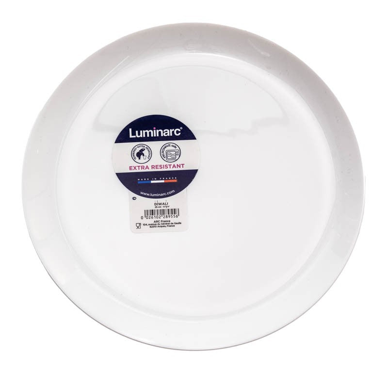 Plato Playo Diwali Blanc Luminarc 25cm Vidrio Templado – Guay Buby