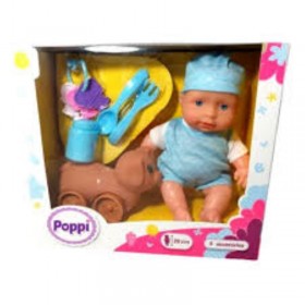 Bebé Con Mascota y Accesorios Poppi Doll