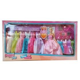 Muñeca Kiara Princesa Con 11 Vestidos Poppi Doll 5979-B135