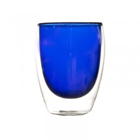 Vaso Doble vidrio Blue 350ml