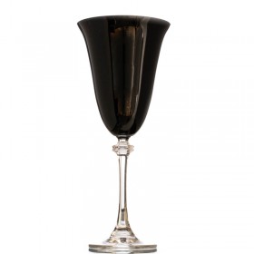 Copa Vino Cristal Bohemia Alexandra Cáliz Negro 350 ml