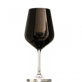Copa Vino Cristal Bohemia Strix Cáliz Negro 580 ml