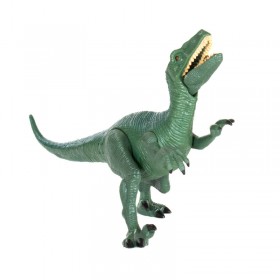 Dinosaurio velociraptor con Sonido y Luz 23cm