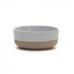 Bowl Toscana Blanco Con Base Natural Cerámica 15cm