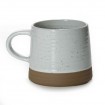 Mug Cerámica Blanca/Gris Granito