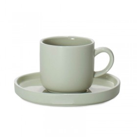 Juego de Taza con Plato x 6 Cerámica Copenhague 100ml | Guay Buby