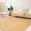 Alfombra Yute Natural Lisa Rectangular 400x300 cm