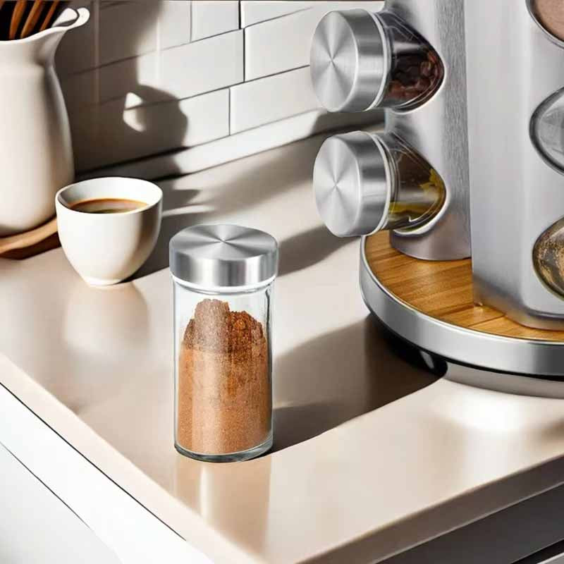 Especiero Giratorio de Acero x16 Frascos