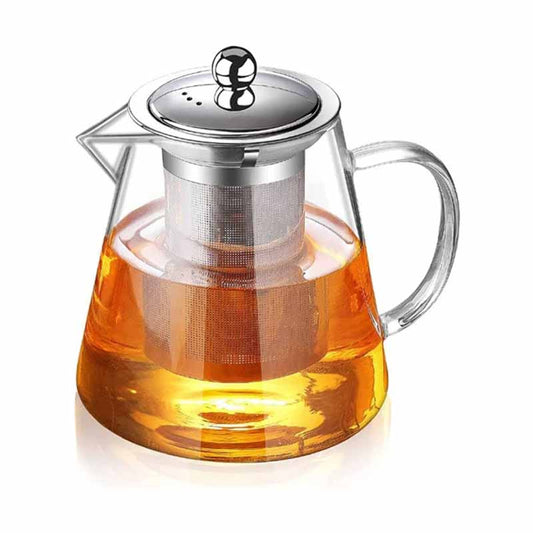 Tetera de Vidrio 550ml con Infusor - Momento de Té Perfecto