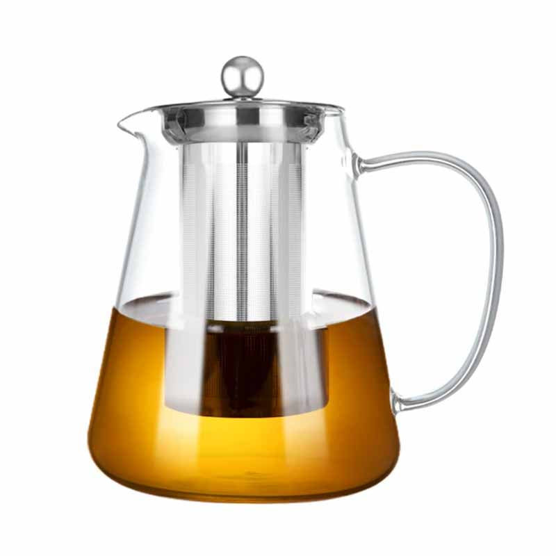 Tetera de Vidrio con Infusor 750ml - Tapa de Acero Inoxidable