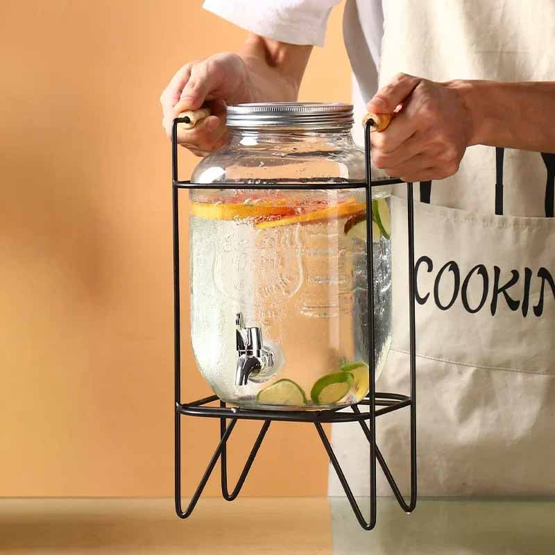 Dispenser vidrio 4 litros en mesa