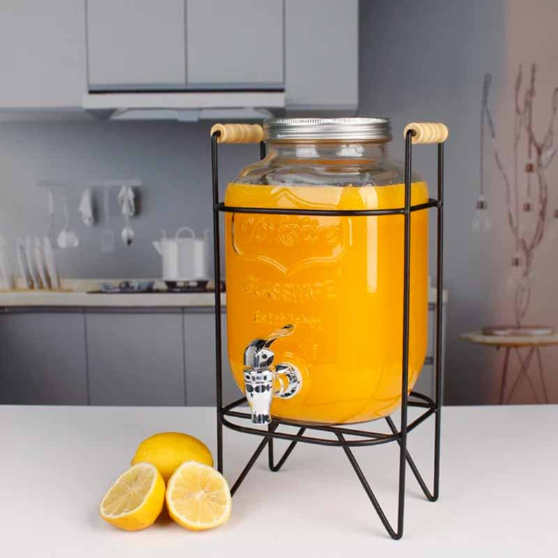 Dispenser vidrio 4 litros detalle canilla