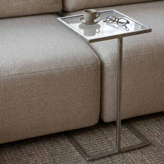 Mesa para Bebidas 57x31x26cm - Metal y Vidrio