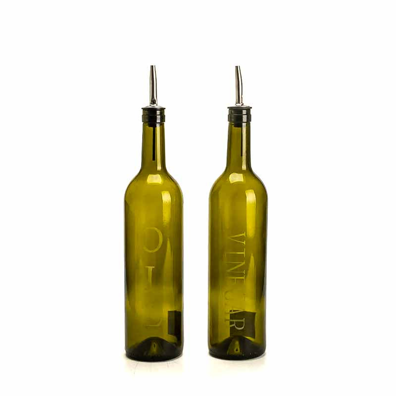 Aceitera de vidrio verde 390 ml