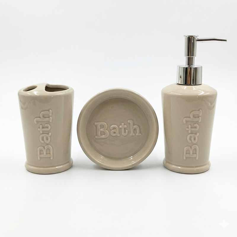 Set De Baño X3 Piezas Bath Cerámica