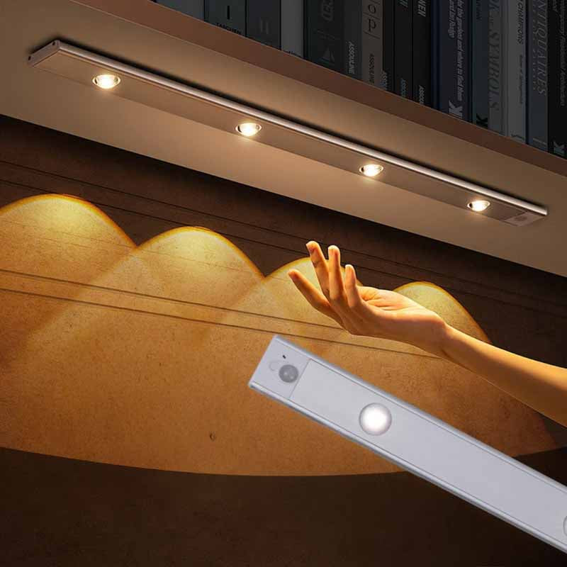Liston Led Bajo Alacena Usb 60cm Control Remoto