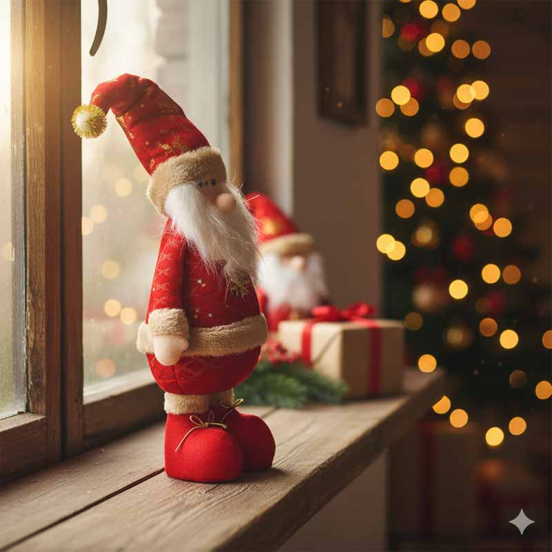 Navidad Adorno Muñeco Rojo 45 Cm