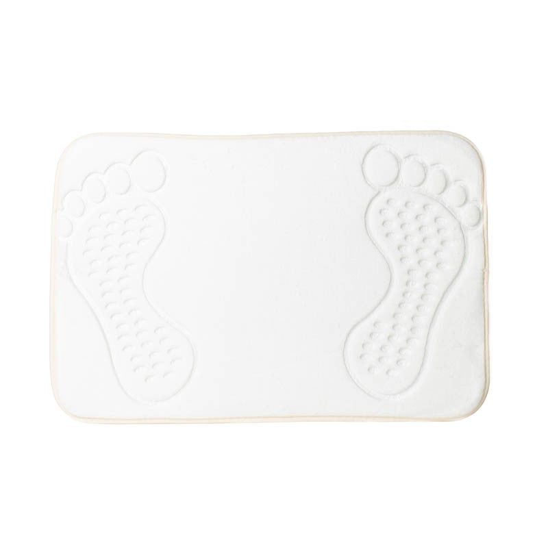 Alfombra Baño Blanco Microfibra Pie 40X60 cm