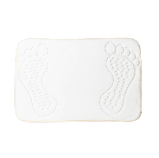 Alfombra Baño Blanco Microfibra Pie 40X60 cm