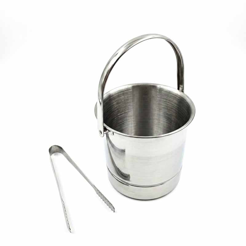 Balde Hielo Acero 14,5x12cm Con Pinza