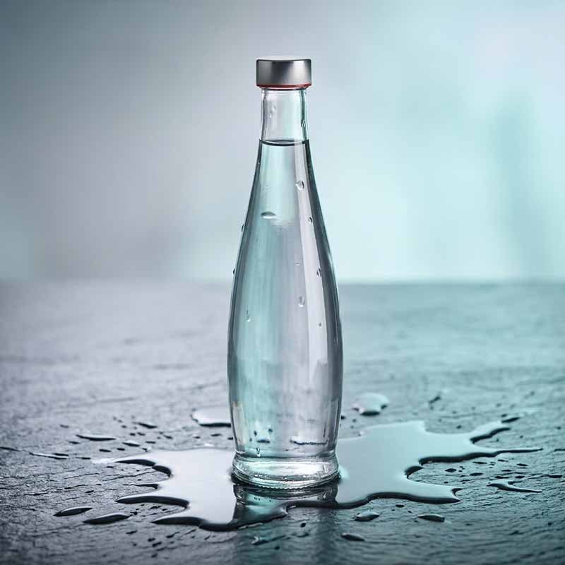 Botella Vidrio 1 Lt Tapa Metal