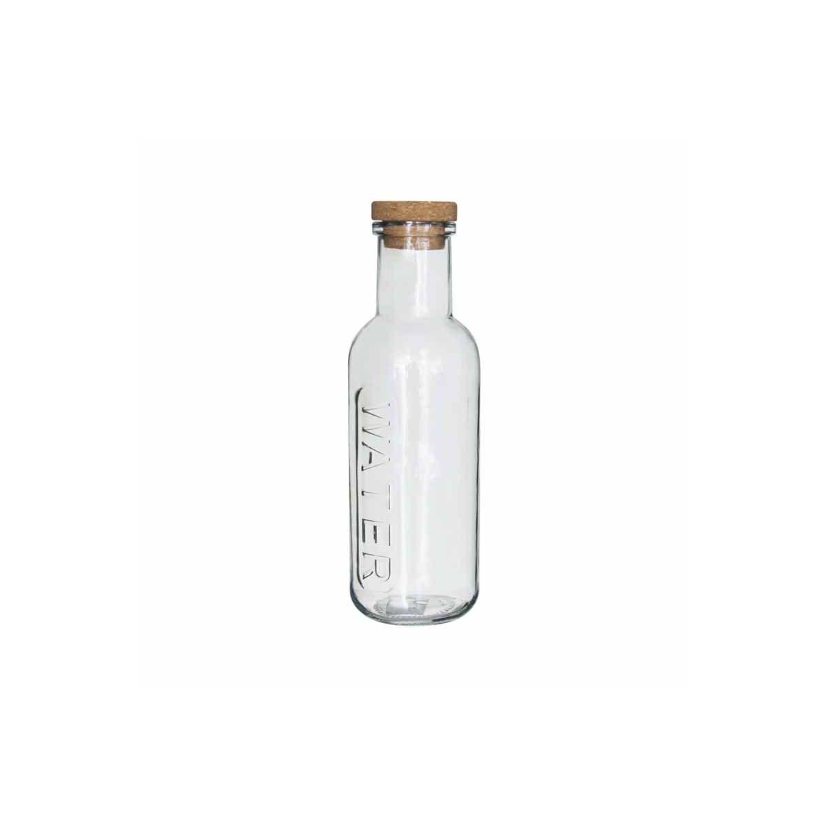 Botella Vidrio 1 lt Water Tapon Corcho