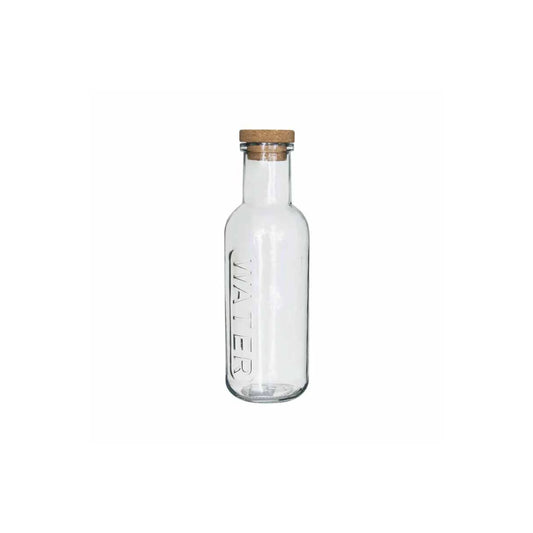 Botella Vidrio 1 lt Water Tapon Corcho