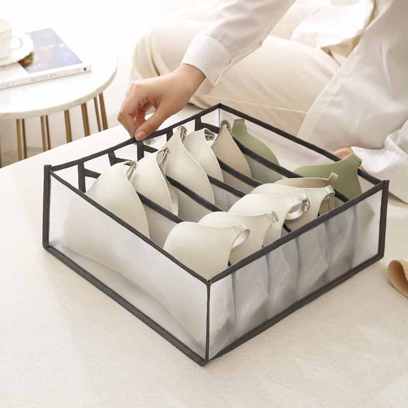 Cesto organizador Nex Home de 6 compartimientos - detalle de las divisiones