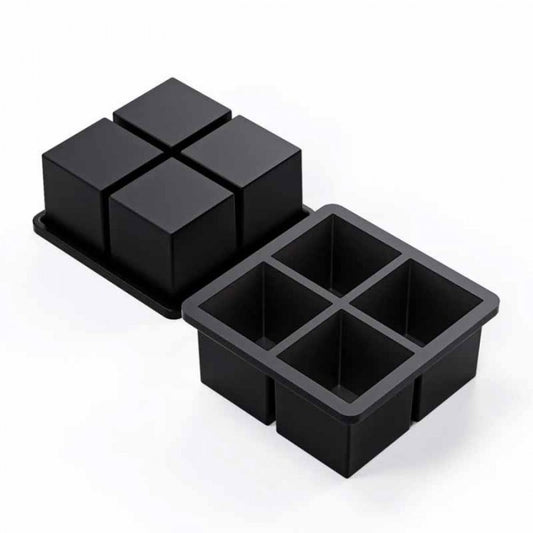 Cubetera Silicona Molde Hielo 4 Cubo 12x12x5cm