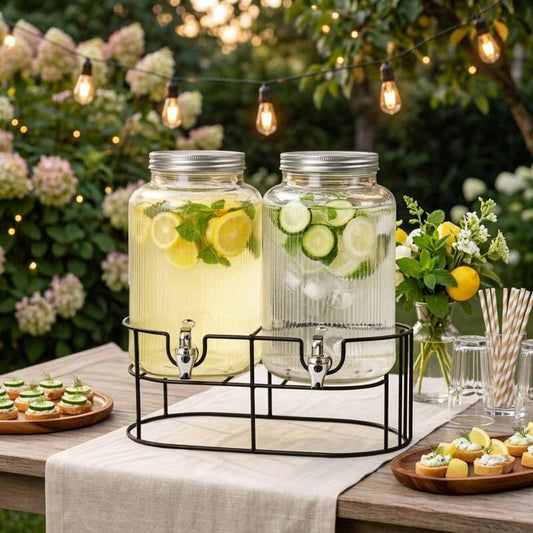 Dispenser Vidrio 3.8lts Doble Relieve Base Metal - vista 2