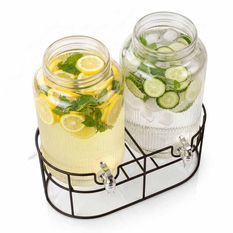 Dispenser vidrio 3,8 litros en mesa