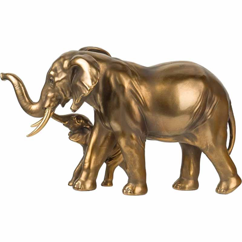 Adorno elefante resina cobre escritorio