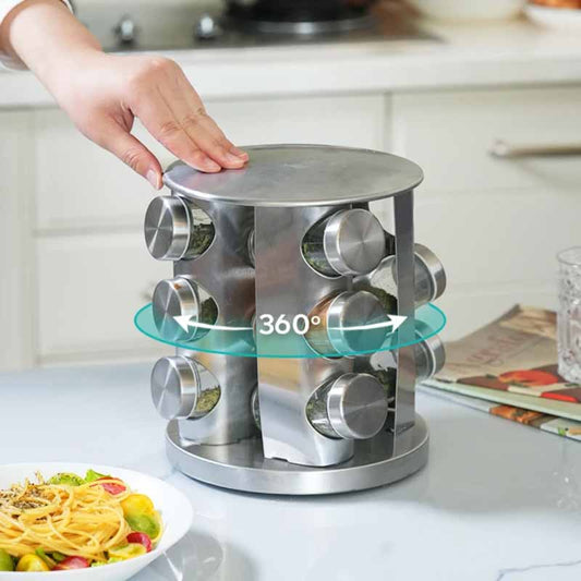 especiero  acero inoxidable giratorio