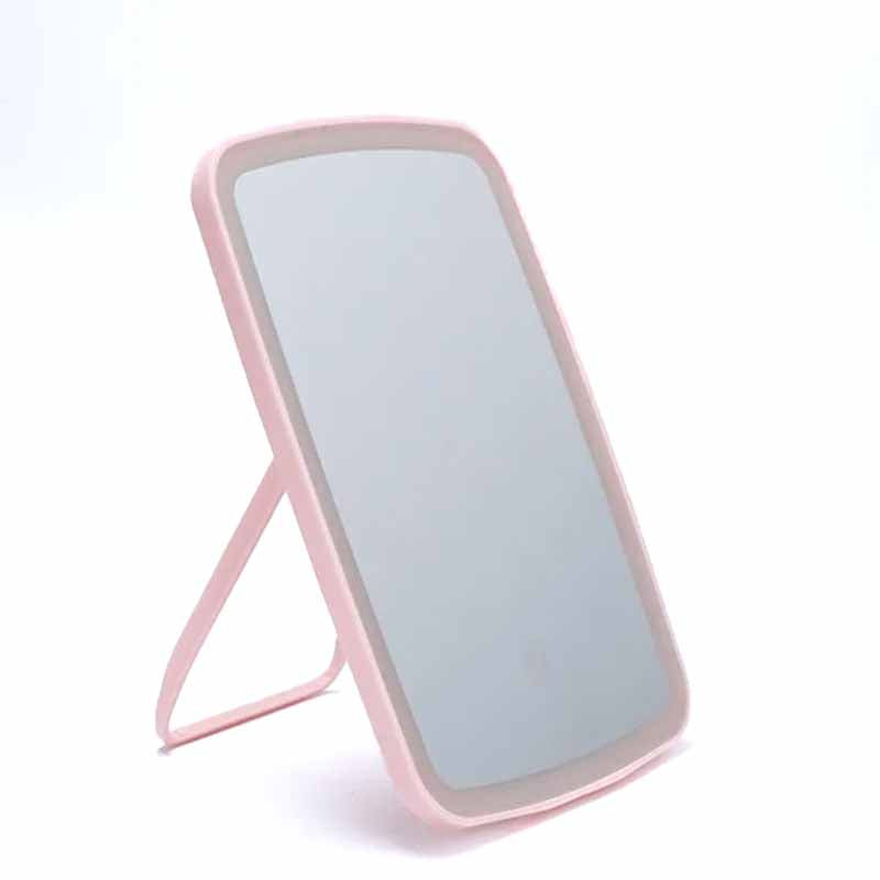 Espejo de maquillaje con luz LED compacto - vista frontal