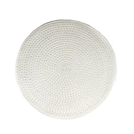 Individual De Mesa Blanco Redondo x1  37cm 22216-1