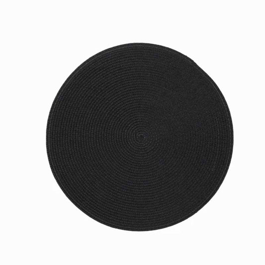 Individual Redondo Negro PVC 37cm