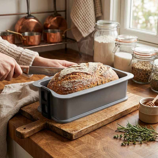 Molde Budin Ingles Desmontable Silicona Base Vidrio 28.5x14x7.5cm