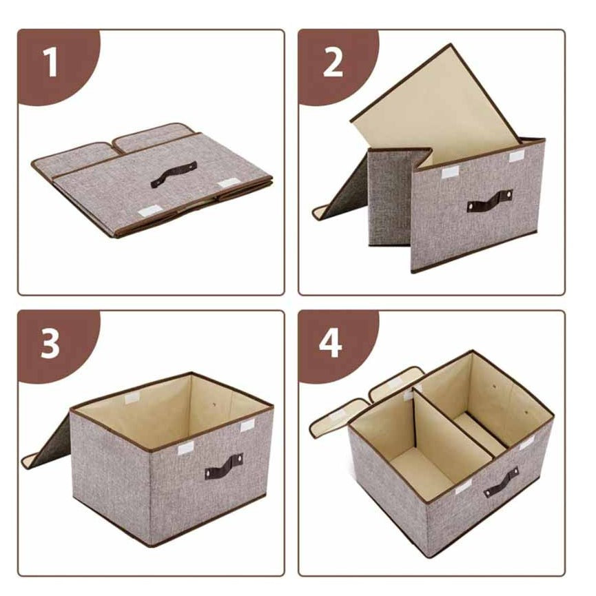 Organizador X1pcs Con Tapa 35x25x16cm 2 Divisorios