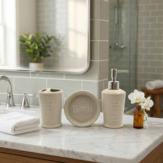 Set De Baño X3 Piezas Bath Cerámica