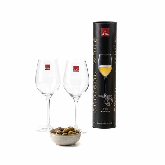 Set x2 Copas Vino Rona Chateau White 410ml
