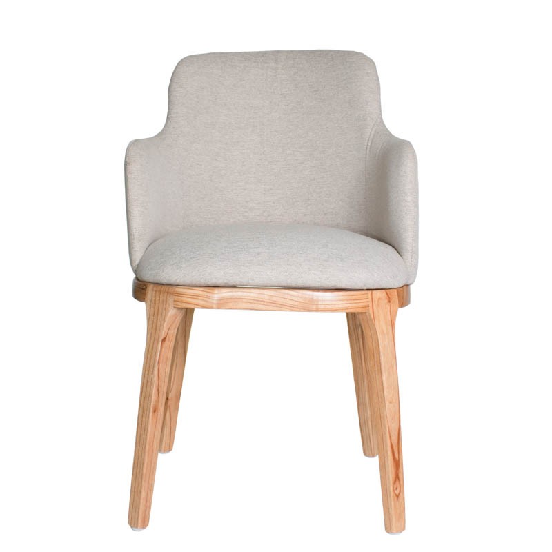 Sillón Ona lustre natural tapizado living