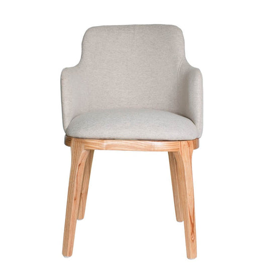 Sillón Ona lustre natural tapizado living