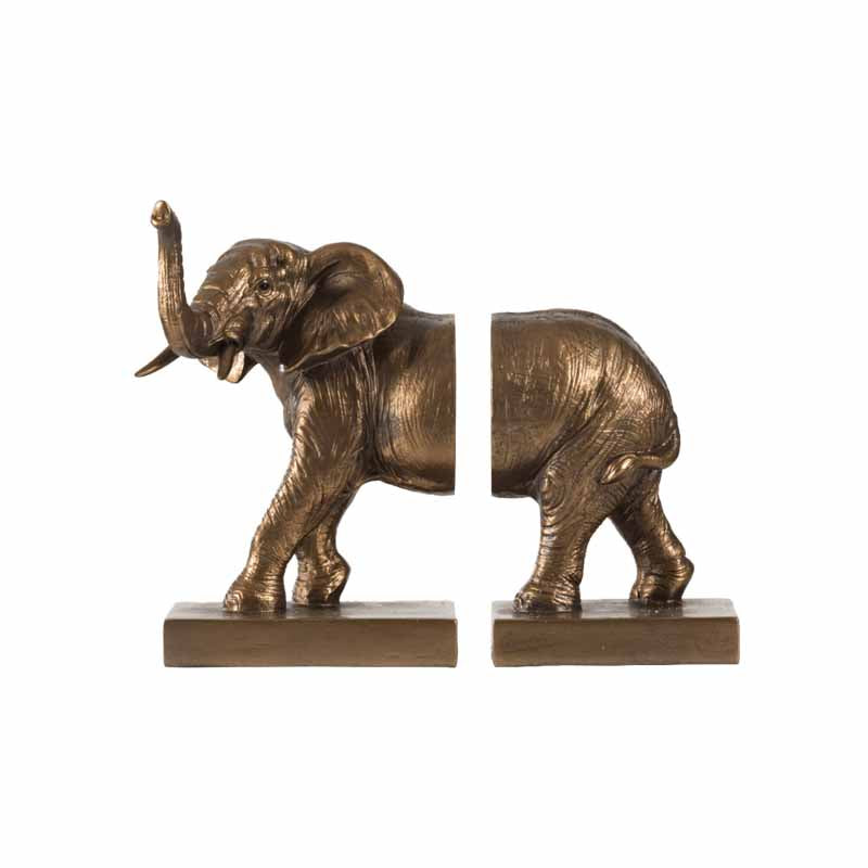 Sujeta libros elefante en biblioteca
