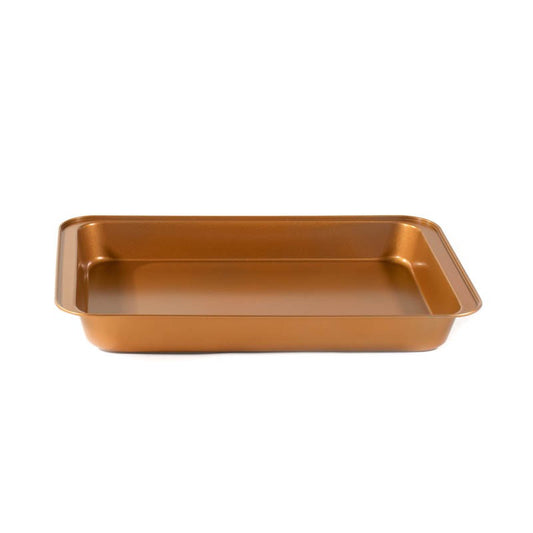Tortera Rectangular Bronce 42.5X28.5CM Antiadherente